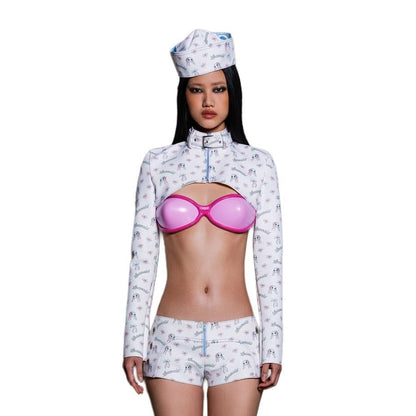 LAPINOU LEATHER CROPPED JACKET