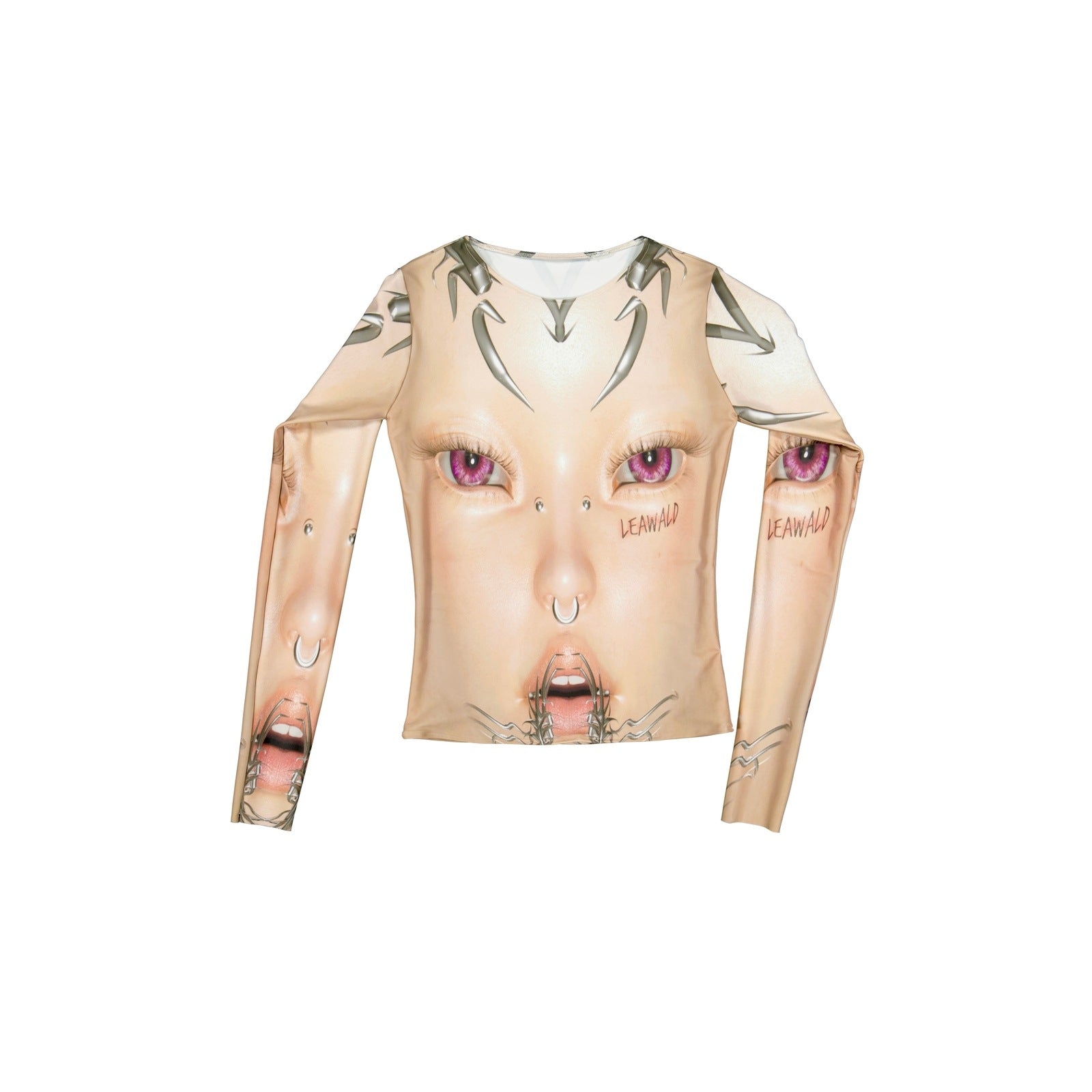 LONG SLEEVE TRIBAL FACE TOP